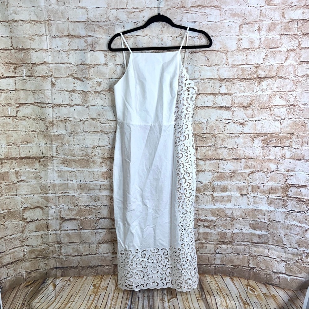 Rebecca Taylor Agnes Embroidery Dress in Milk Size 8 NWT